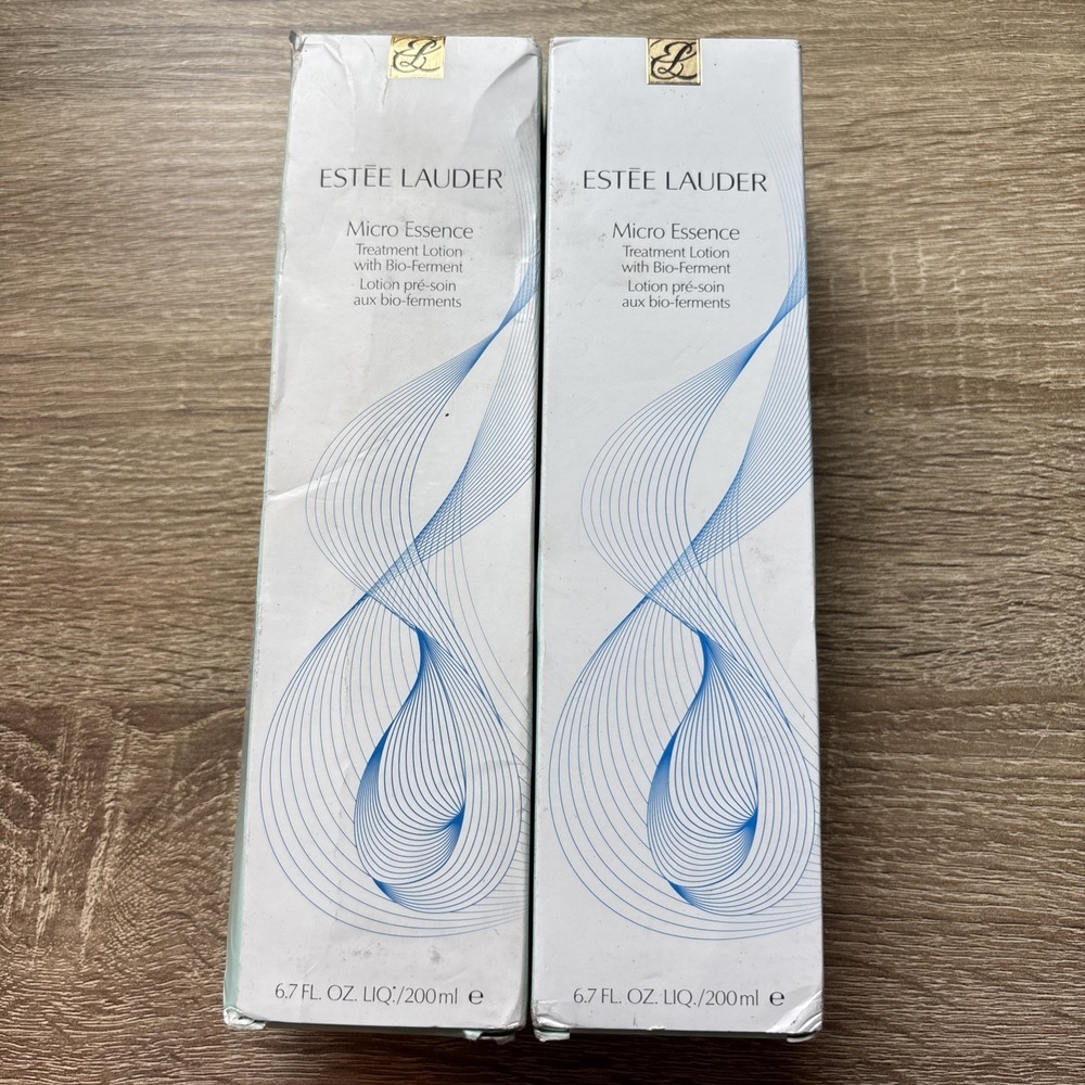 LOT OF 2 Estee Lauder Micro Essence Treatment Lotion with Bio-Ferment 6.7 oz